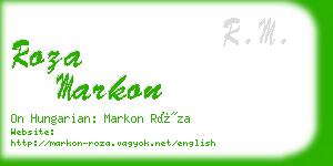 roza markon business card